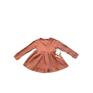 Easy Peasy Baby Doll Top 18M Ribbed Organic Cotton Long Sleeve NWT